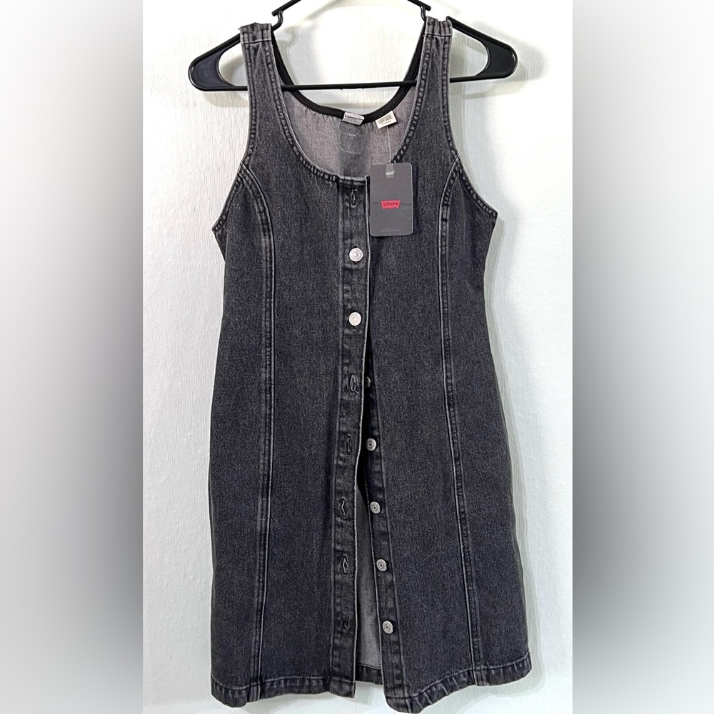 Levi's Womens Sz. Sm. Denim Jumper Charcoal Gray   NWT  #178